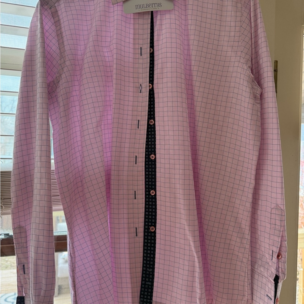 Tulle Men's Pink Checkered Shirt